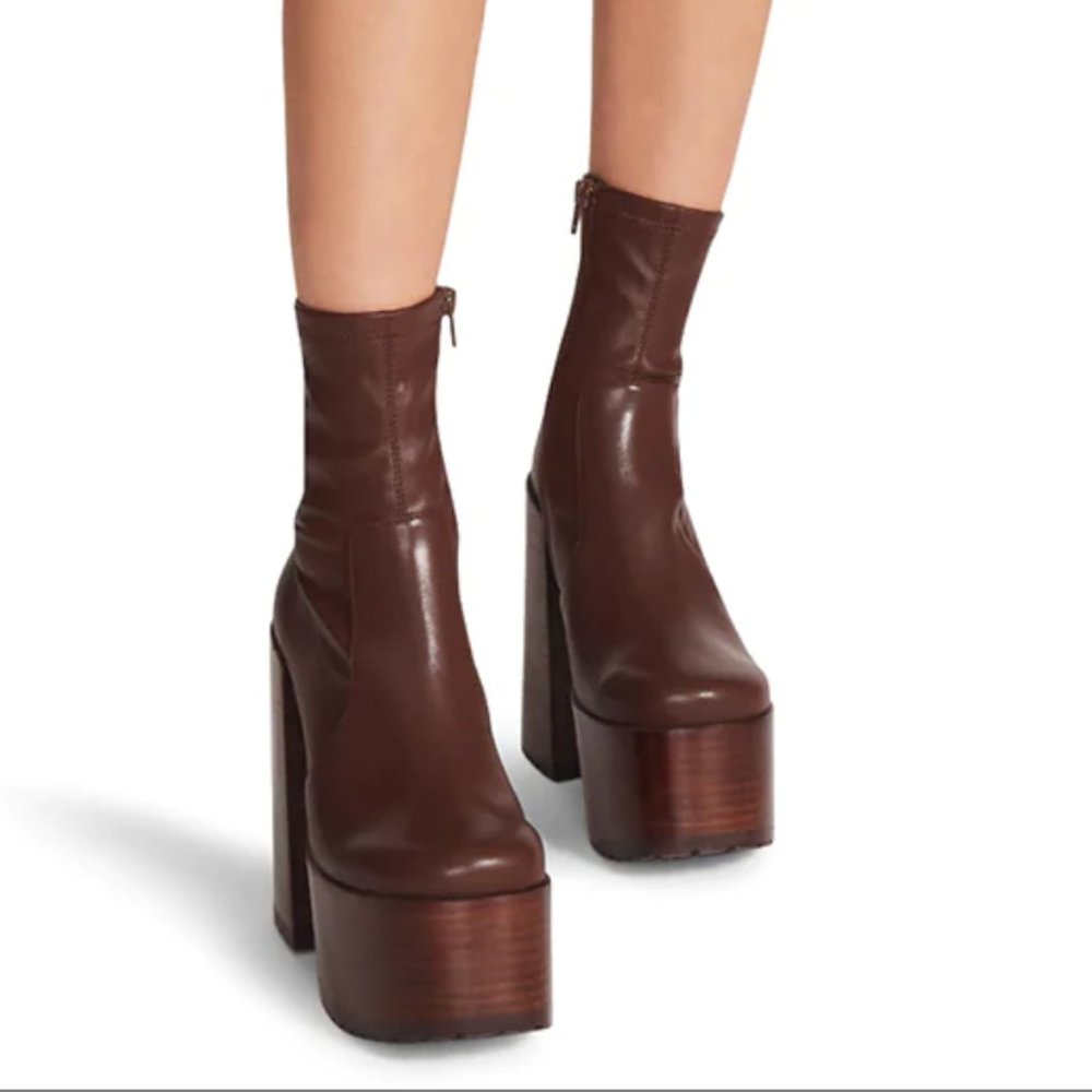 Steven Madden Brown Chunky Boots
